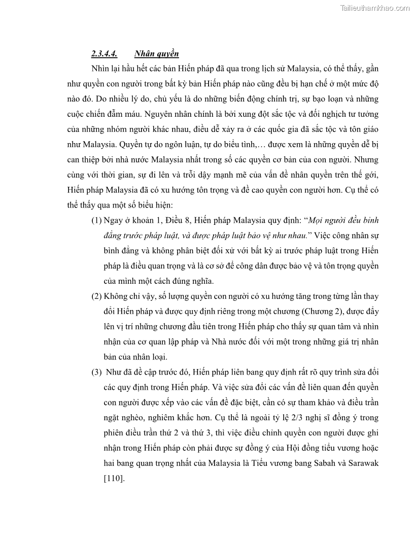 Khóa luận tốt nghiệp luật học Lịch sử và xu hướng phát triển của hiến pháp các nước Hồi giáo trong khu vực Đông Nam Á - 6 Trang 71
