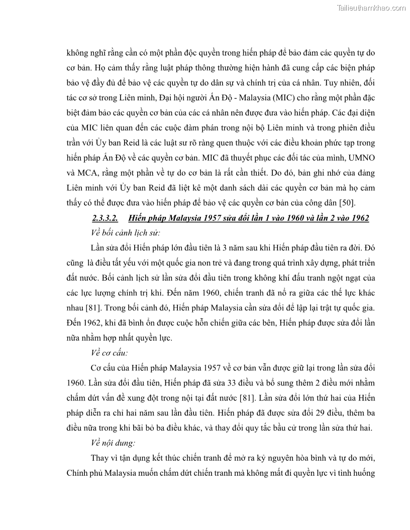 Khóa luận tốt nghiệp luật học Lịch sử và xu hướng phát triển của hiến pháp các nước Hồi giáo trong khu vực Đông Nam Á - 6 Trang 64