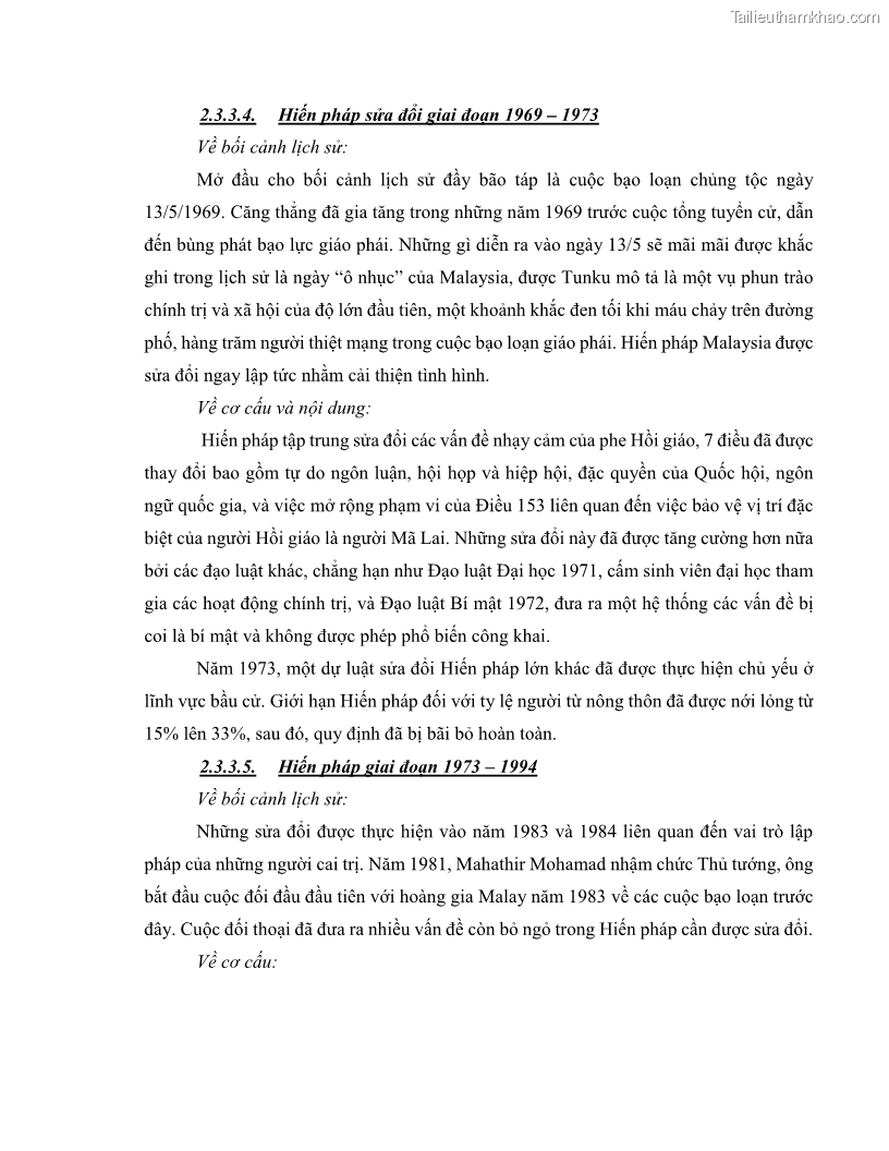 Khóa luận tốt nghiệp luật học Lịch sử và xu hướng phát triển của hiến pháp các nước Hồi giáo trong khu vực Đông Nam Á - 6 Trang 67