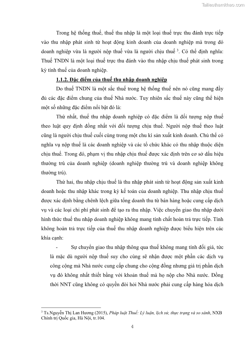 Khóa luận tốt nghiệp luật kinh doanh Pháp luật quản lý thuế thu nhập doanh nghiệp ở Việt Nam - 1 Trang 12