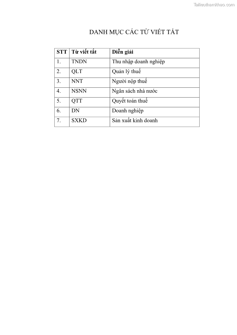 Khóa luận tốt nghiệp luật kinh doanh Pháp luật quản lý thuế thu nhập doanh nghiệp ở Việt Nam - 1 Trang 5