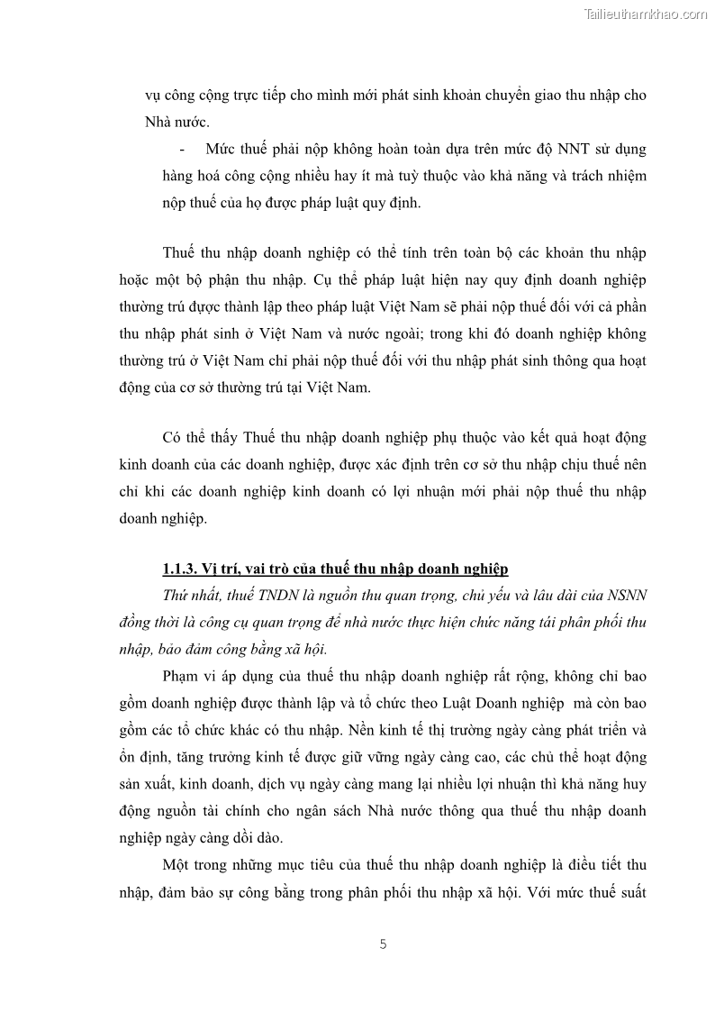 Khóa luận tốt nghiệp luật kinh doanh Pháp luật quản lý thuế thu nhập doanh nghiệp ở Việt Nam - 2 Trang 13