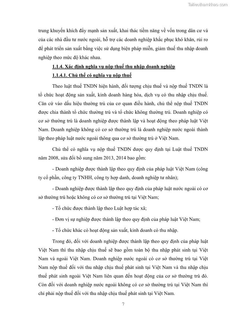 Khóa luận tốt nghiệp luật kinh doanh Pháp luật quản lý thuế thu nhập doanh nghiệp ở Việt Nam - 2 Trang 15
