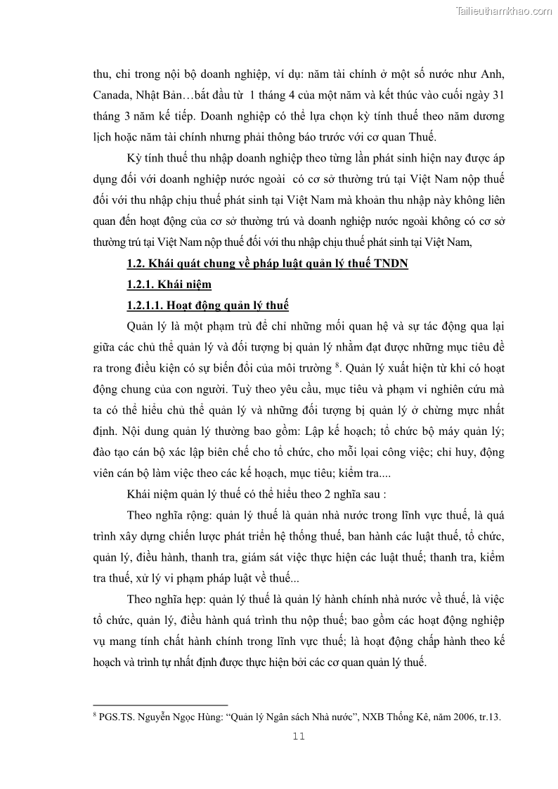 Khóa luận tốt nghiệp luật kinh doanh Pháp luật quản lý thuế thu nhập doanh nghiệp ở Việt Nam - 2 Trang 19