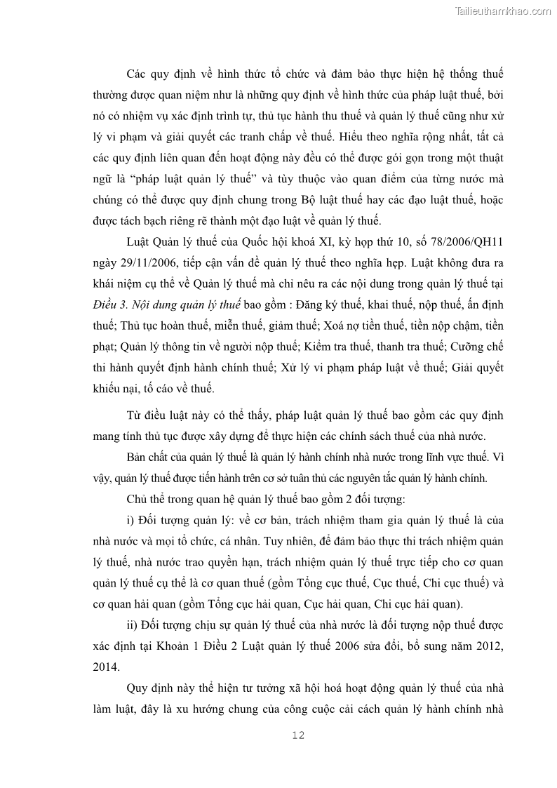 Khóa luận tốt nghiệp luật kinh doanh Pháp luật quản lý thuế thu nhập doanh nghiệp ở Việt Nam - 2 Trang 20