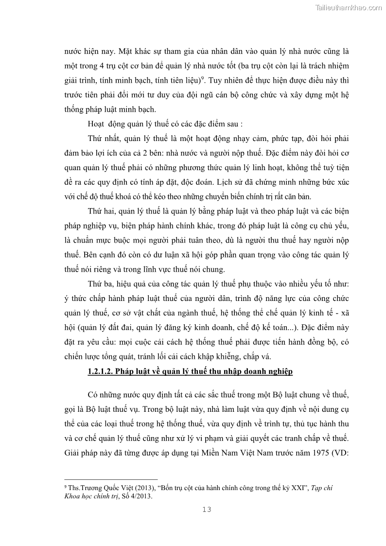 Khóa luận tốt nghiệp luật kinh doanh Pháp luật quản lý thuế thu nhập doanh nghiệp ở Việt Nam - 2 Trang 21