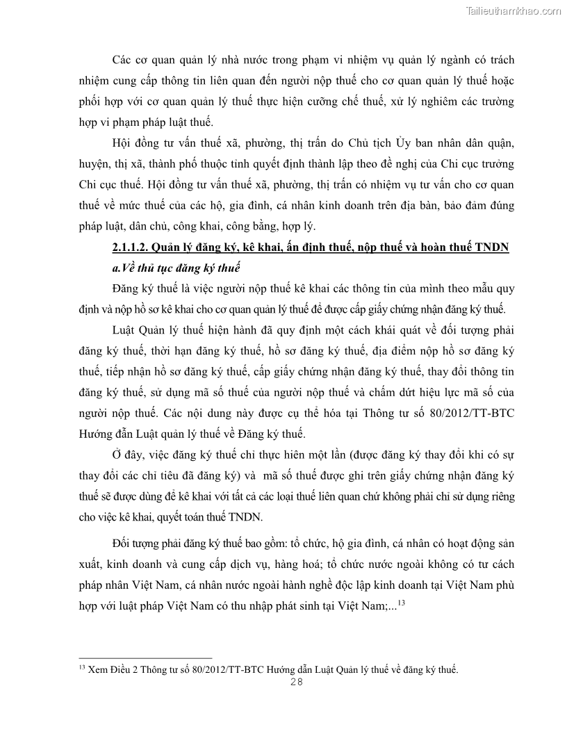 Khóa luận tốt nghiệp luật kinh doanh Pháp luật quản lý thuế thu nhập doanh nghiệp ở Việt Nam - 3 Trang 36