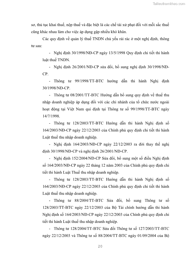 Khóa luận tốt nghiệp luật kinh doanh Pháp luật quản lý thuế thu nhập doanh nghiệp ở Việt Nam - 3 Trang 28