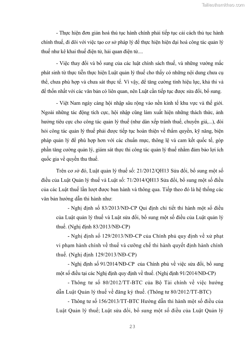 Khóa luận tốt nghiệp luật kinh doanh Pháp luật quản lý thuế thu nhập doanh nghiệp ở Việt Nam - 3 Trang 31
