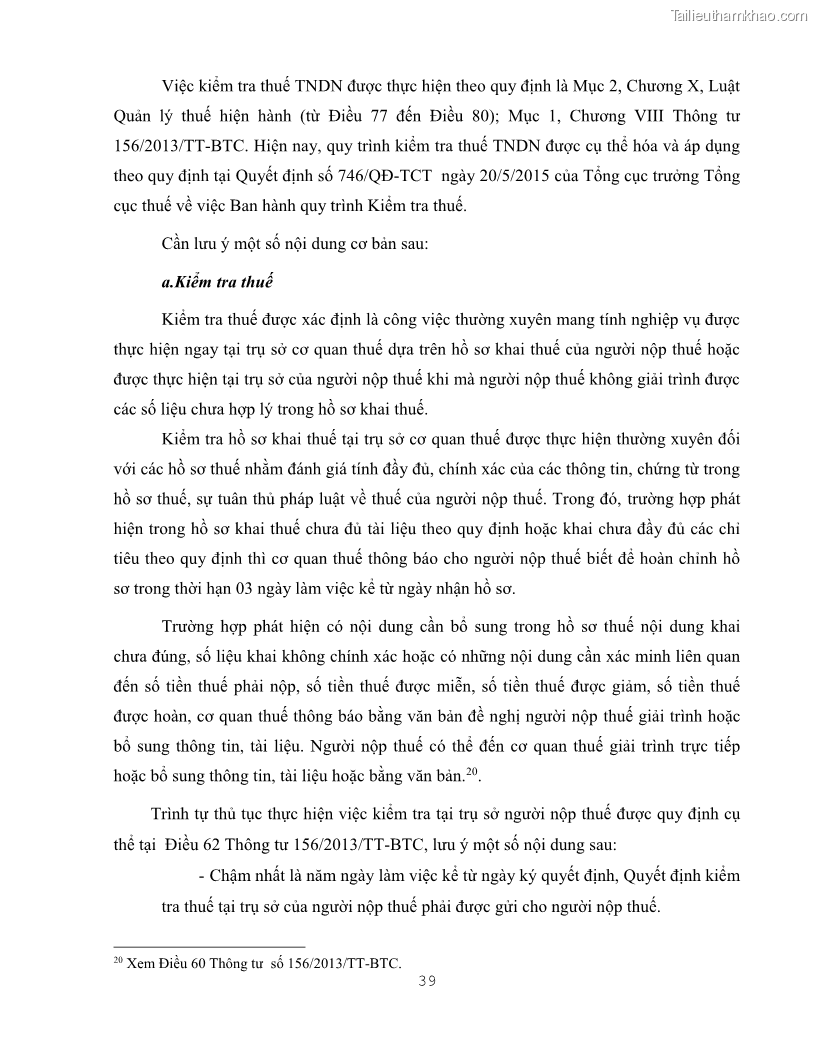 Khóa luận tốt nghiệp luật kinh doanh Pháp luật quản lý thuế thu nhập doanh nghiệp ở Việt Nam - 4 Trang 47
