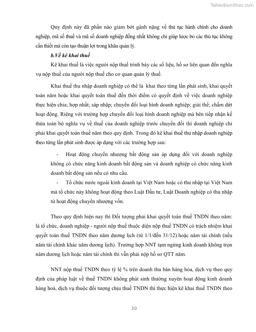 Khóa luận tốt nghiệp luật kinh doanh Pháp luật quản lý thuế thu nhập doanh nghiệp ở Việt Nam - 4 Trang 38
