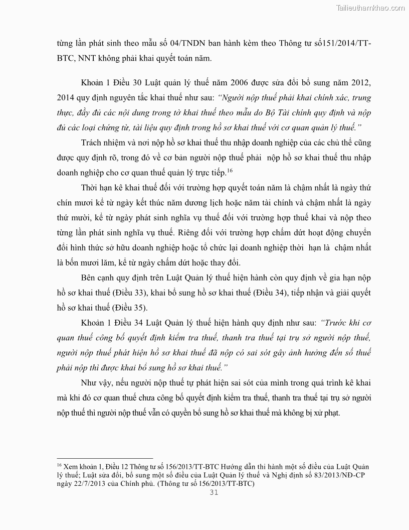 Khóa luận tốt nghiệp luật kinh doanh Pháp luật quản lý thuế thu nhập doanh nghiệp ở Việt Nam - 4 Trang 39