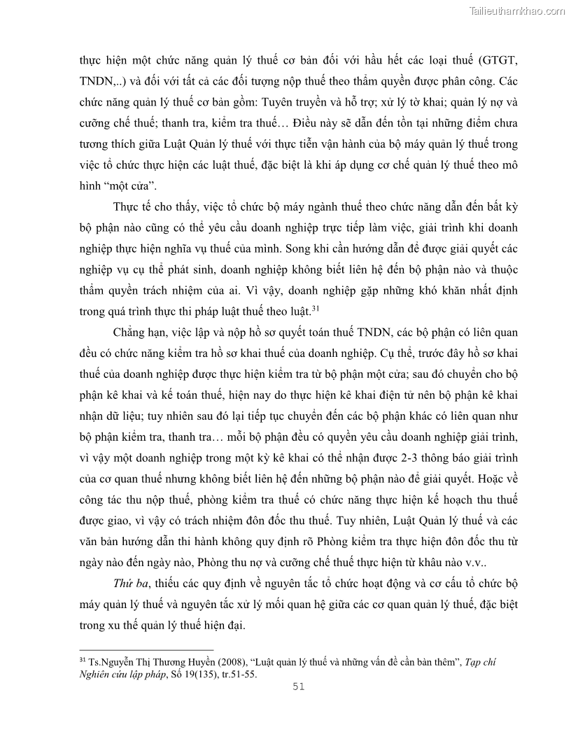 Khóa luận tốt nghiệp luật kinh doanh Pháp luật quản lý thuế thu nhập doanh nghiệp ở Việt Nam - 5 Trang 59