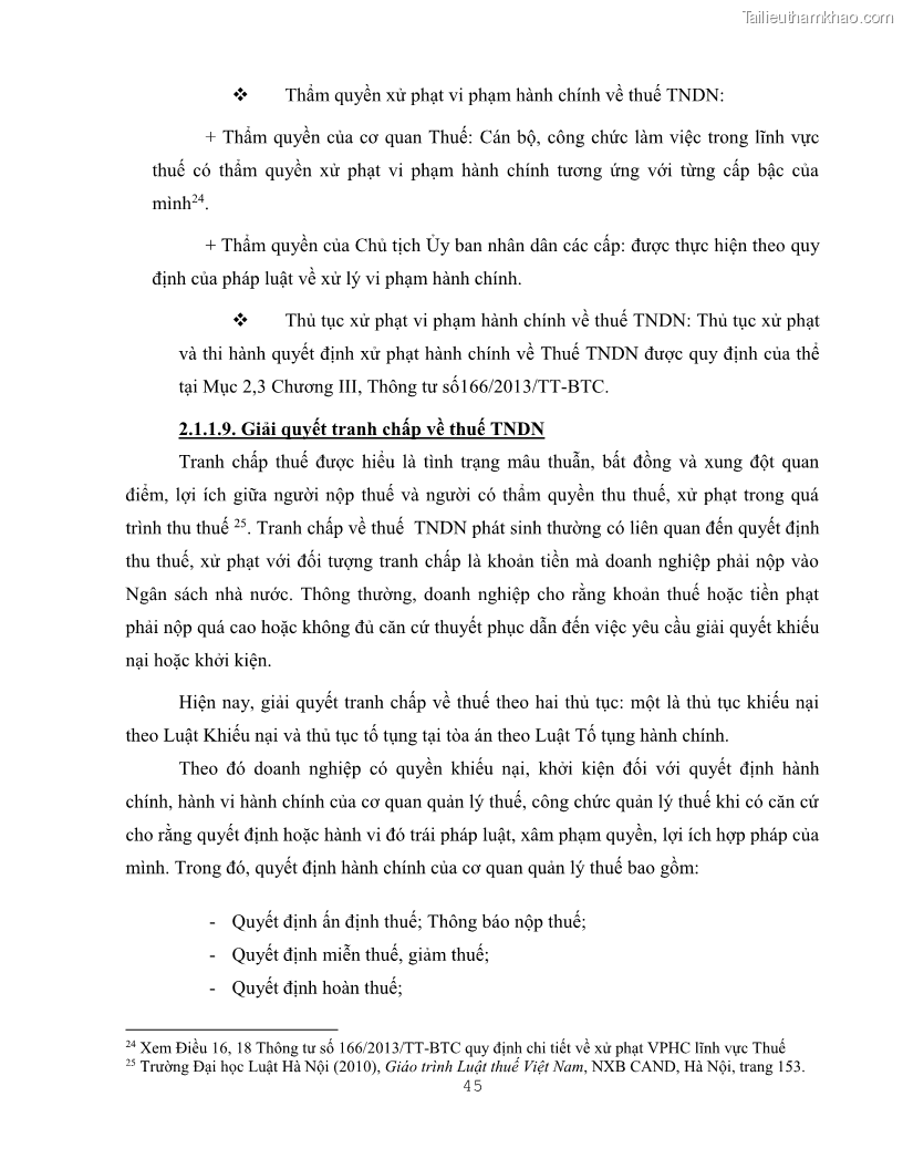 Khóa luận tốt nghiệp luật kinh doanh Pháp luật quản lý thuế thu nhập doanh nghiệp ở Việt Nam - 5 Trang 53