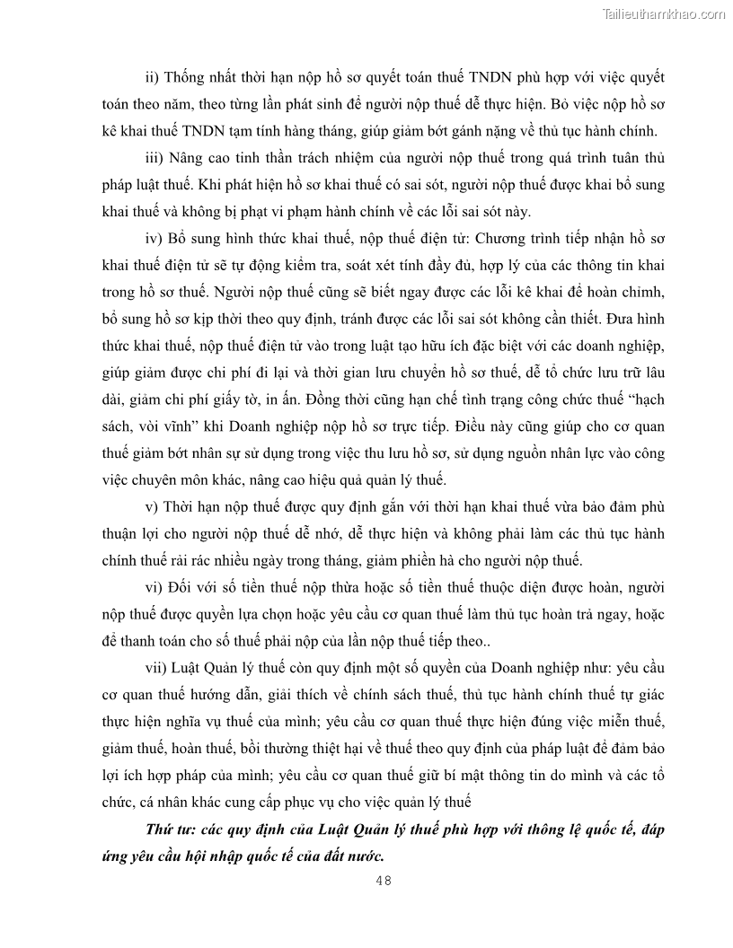 Khóa luận tốt nghiệp luật kinh doanh Pháp luật quản lý thuế thu nhập doanh nghiệp ở Việt Nam - 5 Trang 56