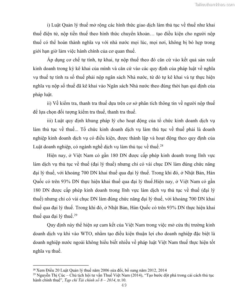 Khóa luận tốt nghiệp luật kinh doanh Pháp luật quản lý thuế thu nhập doanh nghiệp ở Việt Nam - 5 Trang 57