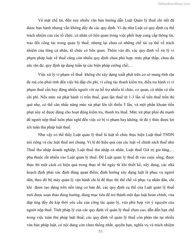 Khóa luận tốt nghiệp luật kinh doanh Pháp luật quản lý thuế thu nhập doanh nghiệp ở Việt Nam - 6 Trang 63