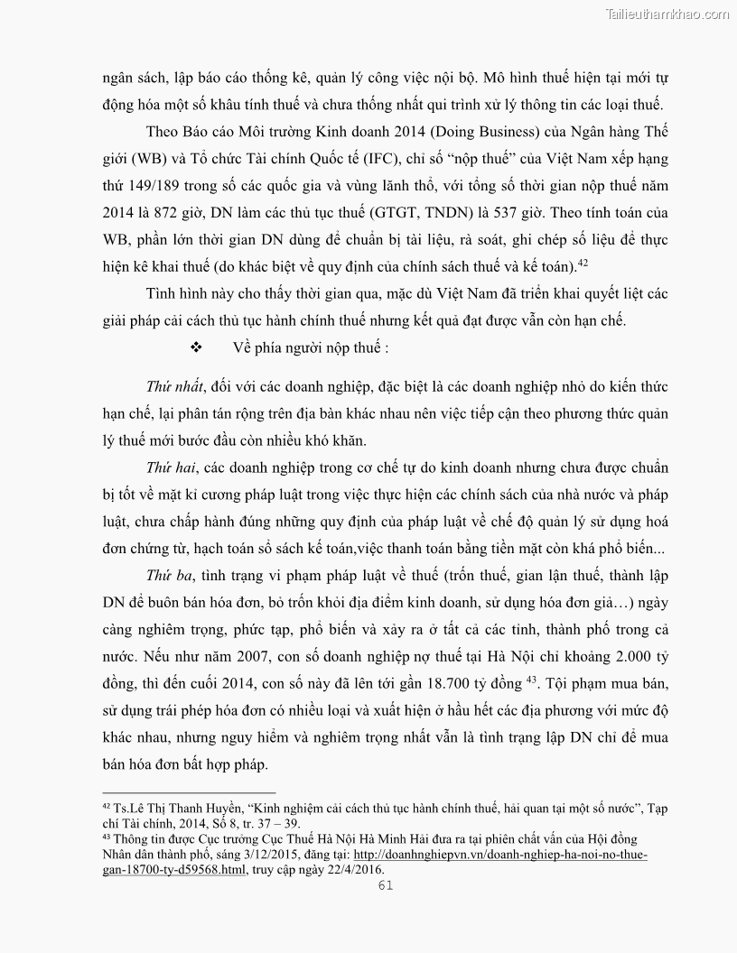 Khóa luận tốt nghiệp luật kinh doanh Pháp luật quản lý thuế thu nhập doanh nghiệp ở Việt Nam - 6 Trang 69