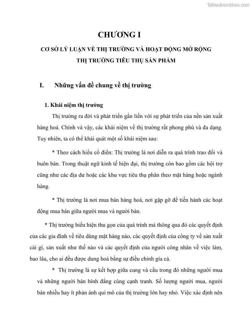 Khóa luận tốt nghiệp marketing Giải pháp mở rộng thị trường tiêu thụ sản phẩm tại công ty TNHH Thương mại dịch vụ tổng hợp Trường Hưng Thịnh - 2 Trang 13