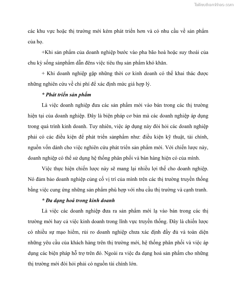 Khóa luận tốt nghiệp marketing Giải pháp mở rộng thị trường tiêu thụ sản phẩm tại công ty TNHH Thương mại dịch vụ tổng hợp Trường Hưng Thịnh - 2 Trang 24