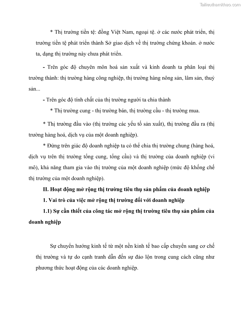 Khóa luận tốt nghiệp marketing Giải pháp mở rộng thị trường tiêu thụ sản phẩm tại công ty TNHH Thương mại dịch vụ tổng hợp Trường Hưng Thịnh - 2 Trang 18