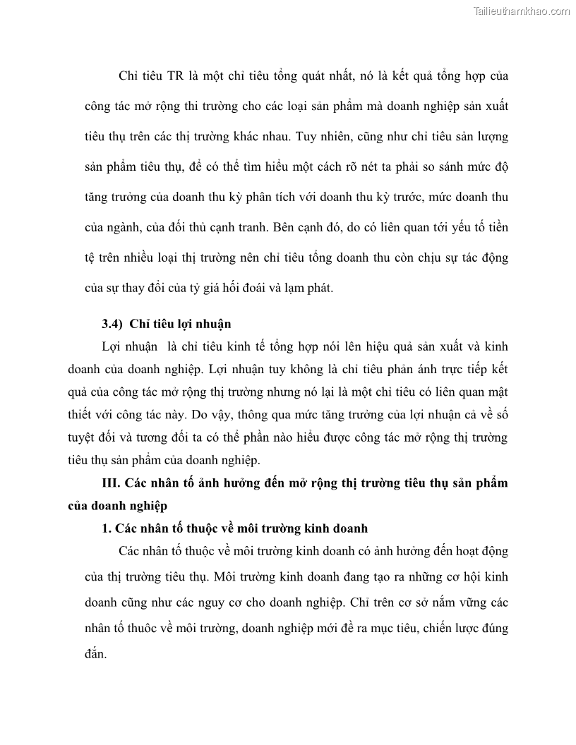 Khóa luận tốt nghiệp marketing Giải pháp mở rộng thị trường tiêu thụ sản phẩm tại công ty TNHH Thương mại dịch vụ tổng hợp Trường Hưng Thịnh - 3 Trang 33