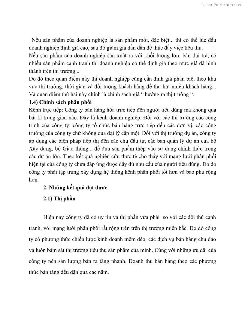 Khóa luận tốt nghiệp marketing Giải pháp mở rộng thị trường tiêu thụ sản phẩm tại công ty TNHH Thương mại dịch vụ tổng hợp Trường Hưng Thịnh - 5 Trang 54