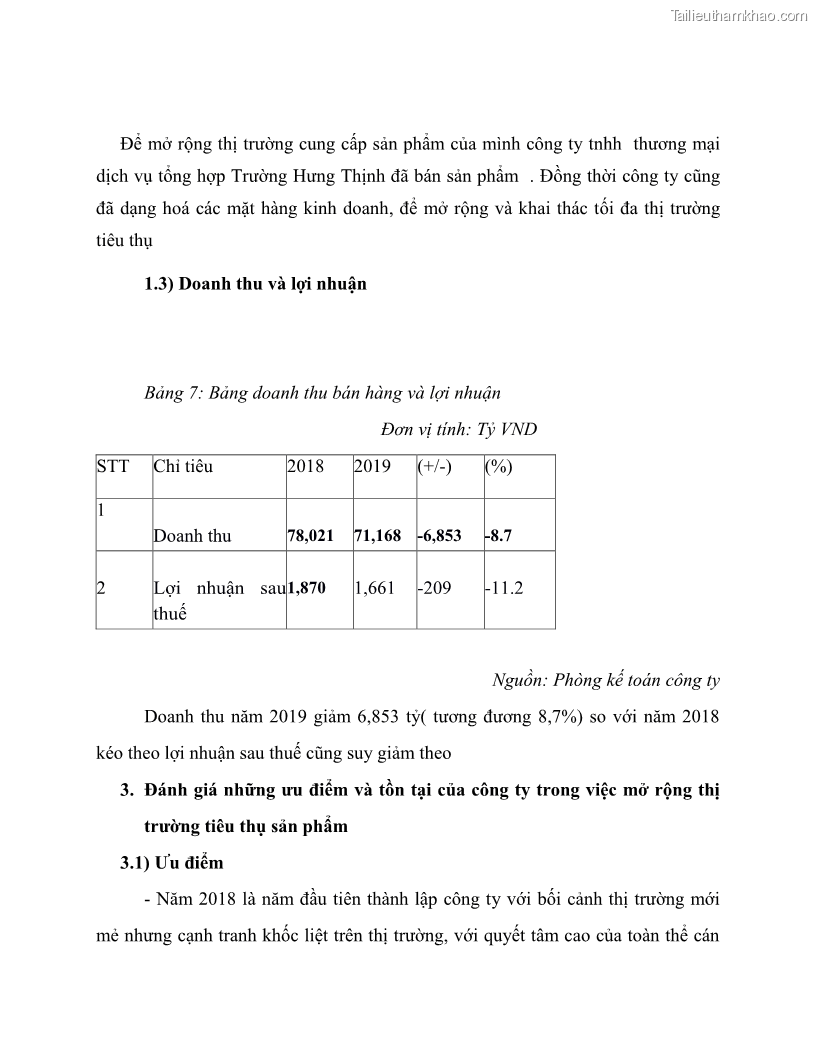 Khóa luận tốt nghiệp marketing Giải pháp mở rộng thị trường tiêu thụ sản phẩm tại công ty TNHH Thương mại dịch vụ tổng hợp Trường Hưng Thịnh - 5 Trang 56