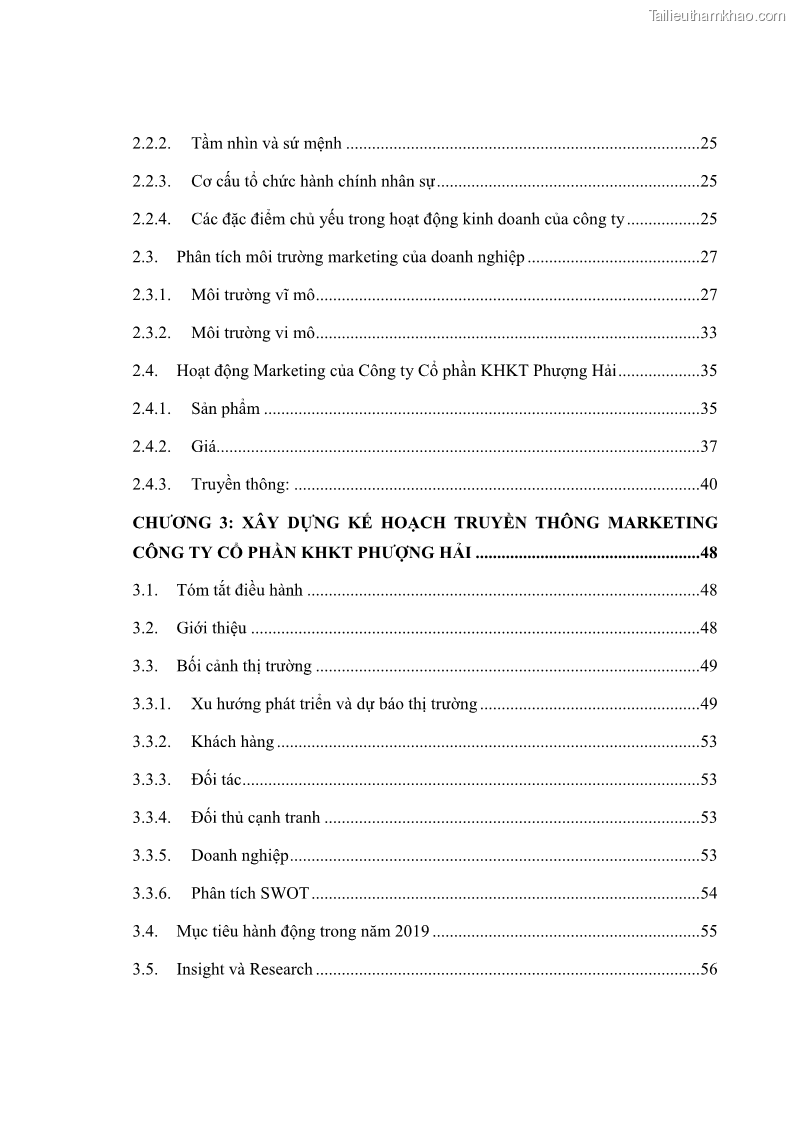 Khóa luận tốt nghiệp marketing Xây dựng kế hoạch truyền thông marketing cho thiết bị quan trắc môi trường Công ty Cổ phần KHKT Phượng Hải năm 2019 - 1 Trang 7