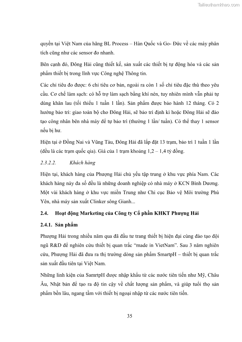 Khóa luận tốt nghiệp marketing Xây dựng kế hoạch truyền thông marketing cho thiết bị quan trắc môi trường Công ty Cổ phần KHKT Phượng Hải năm 2019 - 4 Trang 48