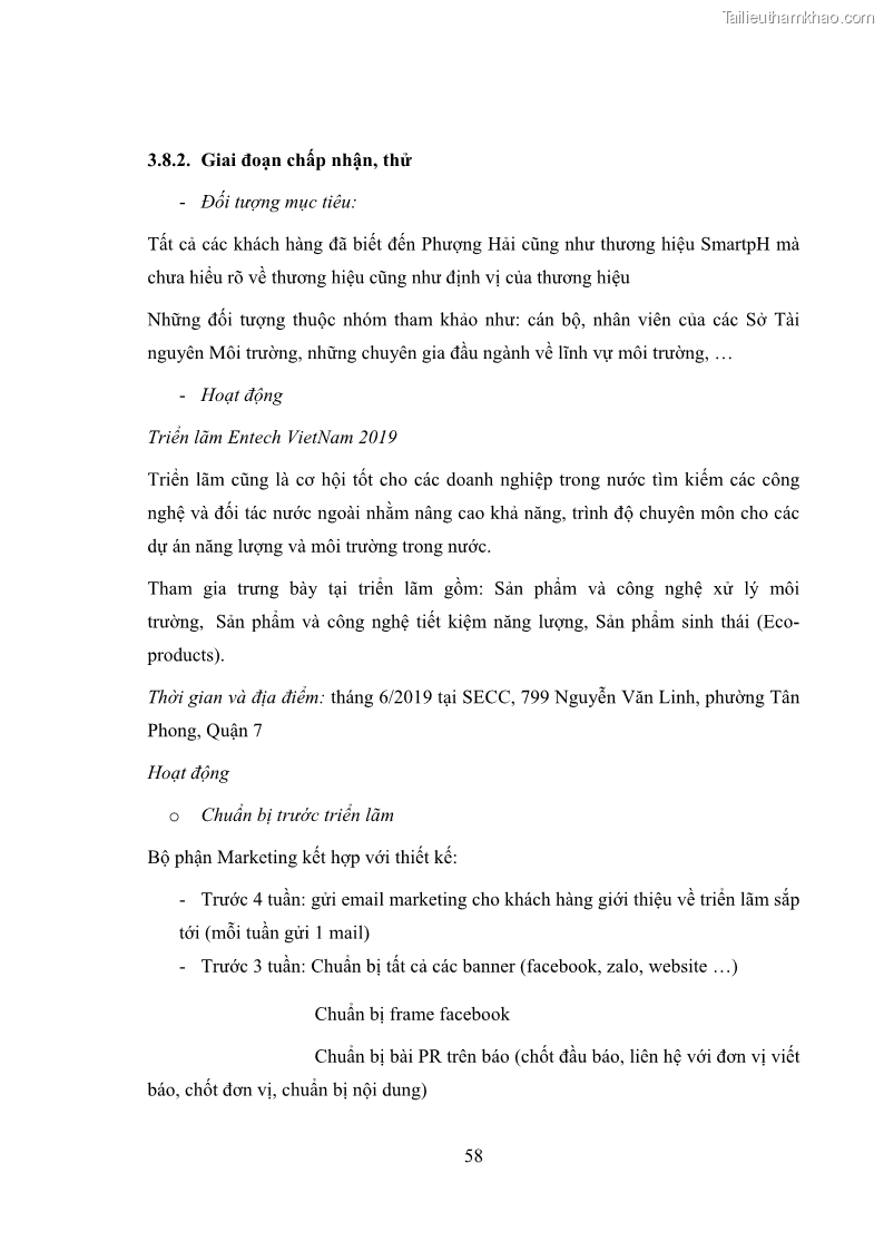 Khóa luận tốt nghiệp marketing Xây dựng kế hoạch truyền thông marketing cho thiết bị quan trắc môi trường Công ty Cổ phần KHKT Phượng Hải năm 2019 - 6 Trang 71