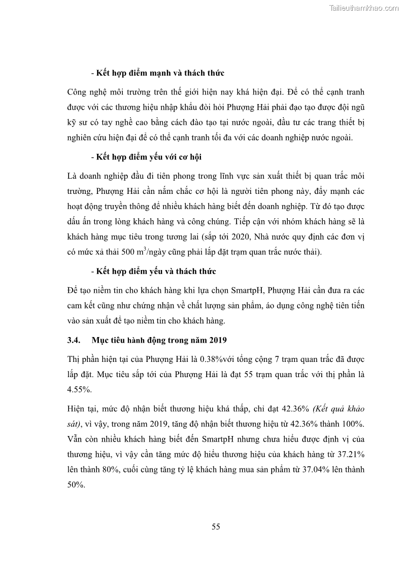 Khóa luận tốt nghiệp marketing Xây dựng kế hoạch truyền thông marketing cho thiết bị quan trắc môi trường Công ty Cổ phần KHKT Phượng Hải năm 2019 - 6 Trang 68