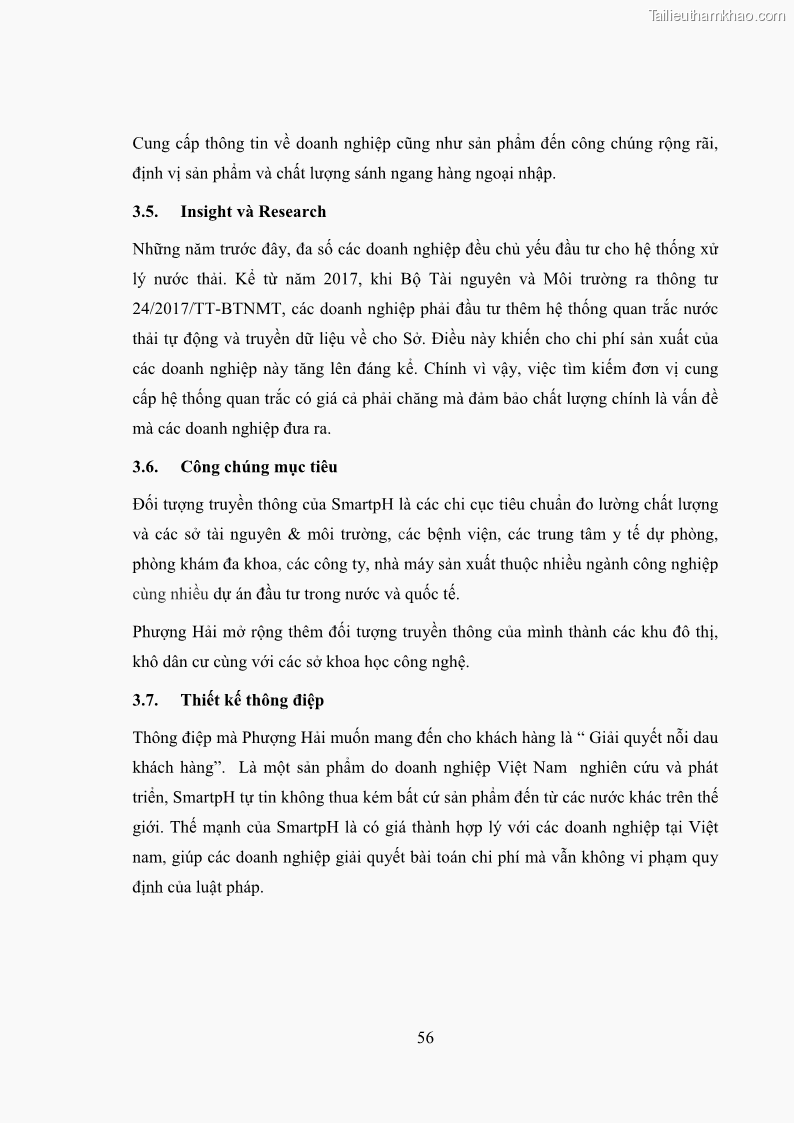 Khóa luận tốt nghiệp marketing Xây dựng kế hoạch truyền thông marketing cho thiết bị quan trắc môi trường Công ty Cổ phần KHKT Phượng Hải năm 2019 - 6 Trang 69