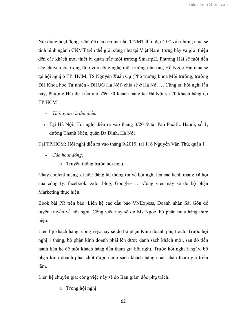 Khóa luận tốt nghiệp marketing Xây dựng kế hoạch truyền thông marketing cho thiết bị quan trắc môi trường Công ty Cổ phần KHKT Phượng Hải năm 2019 - 7 Trang 75
