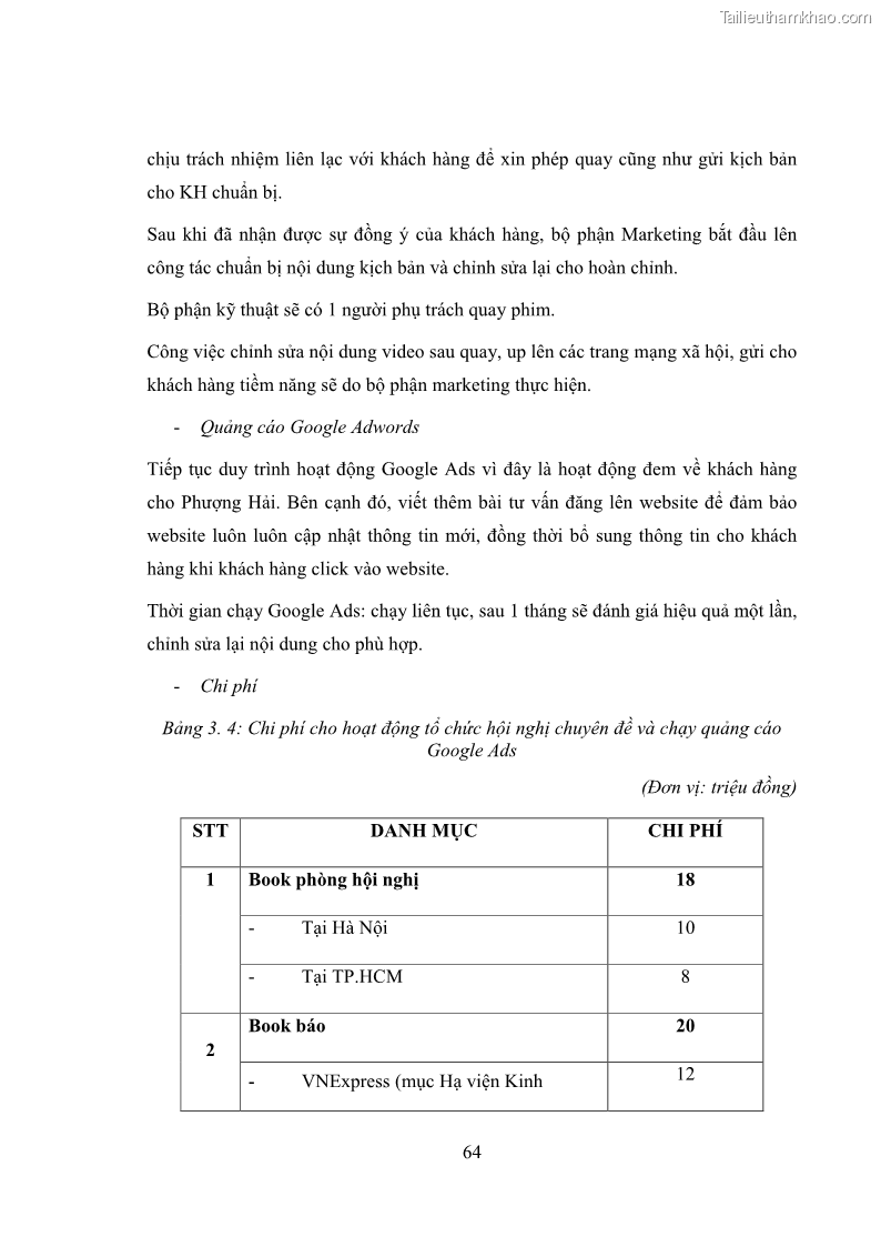 Khóa luận tốt nghiệp marketing Xây dựng kế hoạch truyền thông marketing cho thiết bị quan trắc môi trường Công ty Cổ phần KHKT Phượng Hải năm 2019 - 7 Trang 77