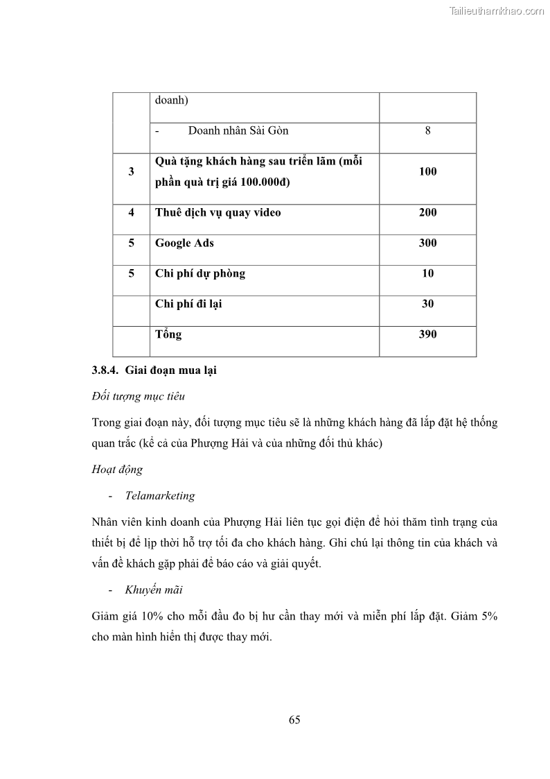 Khóa luận tốt nghiệp marketing Xây dựng kế hoạch truyền thông marketing cho thiết bị quan trắc môi trường Công ty Cổ phần KHKT Phượng Hải năm 2019 - 7 Trang 78