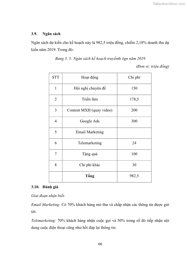 Khóa luận tốt nghiệp marketing Xây dựng kế hoạch truyền thông marketing cho thiết bị quan trắc môi trường Công ty Cổ phần KHKT Phượng Hải năm 2019 - 7 Trang 79