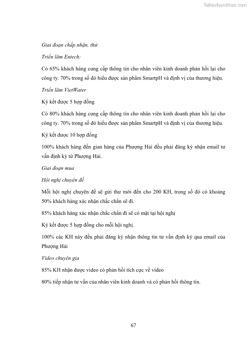 Khóa luận tốt nghiệp marketing Xây dựng kế hoạch truyền thông marketing cho thiết bị quan trắc môi trường Công ty Cổ phần KHKT Phượng Hải năm 2019 - 7 Trang 80