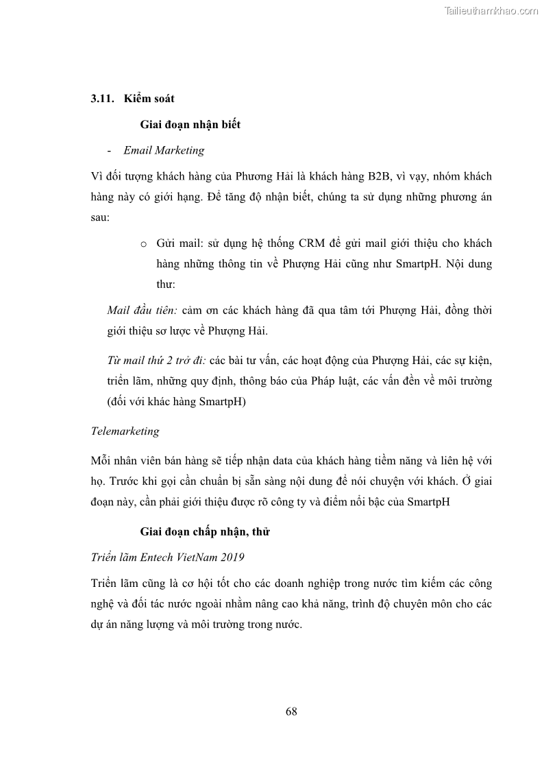 Khóa luận tốt nghiệp marketing Xây dựng kế hoạch truyền thông marketing cho thiết bị quan trắc môi trường Công ty Cổ phần KHKT Phượng Hải năm 2019 - 7 Trang 81