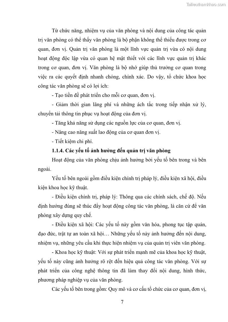 Khóa luận tốt nghiệp Nâng cao hiệu quả công tác quản trị văn phòng tại Văn phòng HĐND và UBND huyện Lộc Bình, tỉnh Lạng Sơn - 1 Trang 12