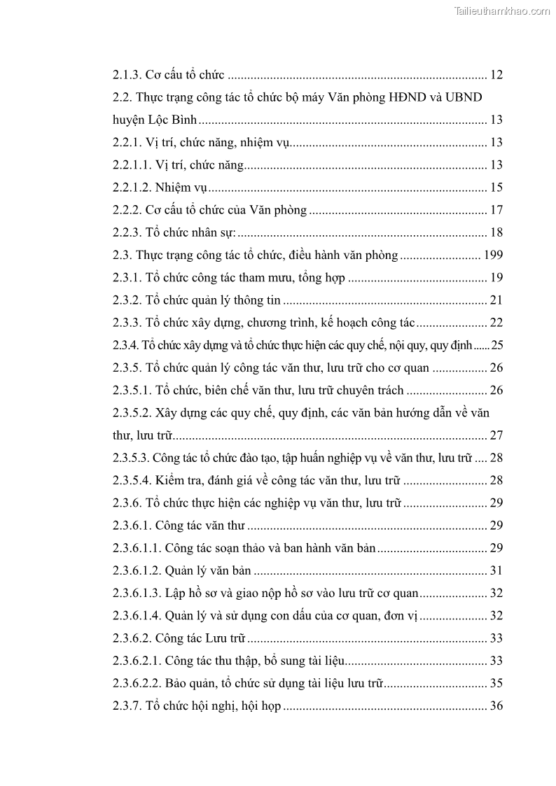 Khóa luận tốt nghiệp Nâng cao hiệu quả công tác quản trị văn phòng tại Văn phòng HĐND và UBND huyện Lộc Bình, tỉnh Lạng Sơn - 1 Trang 3