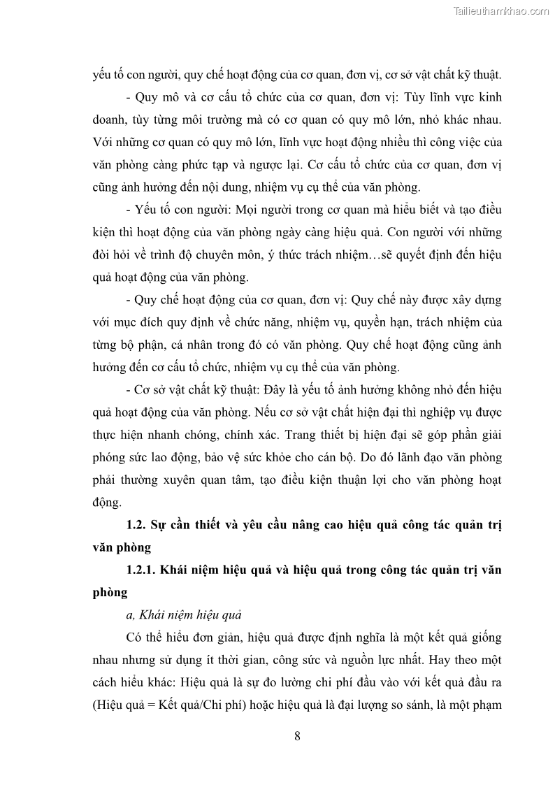 Khóa luận tốt nghiệp Nâng cao hiệu quả công tác quản trị văn phòng tại Văn phòng HĐND và UBND huyện Lộc Bình, tỉnh Lạng Sơn - 2 Trang 13