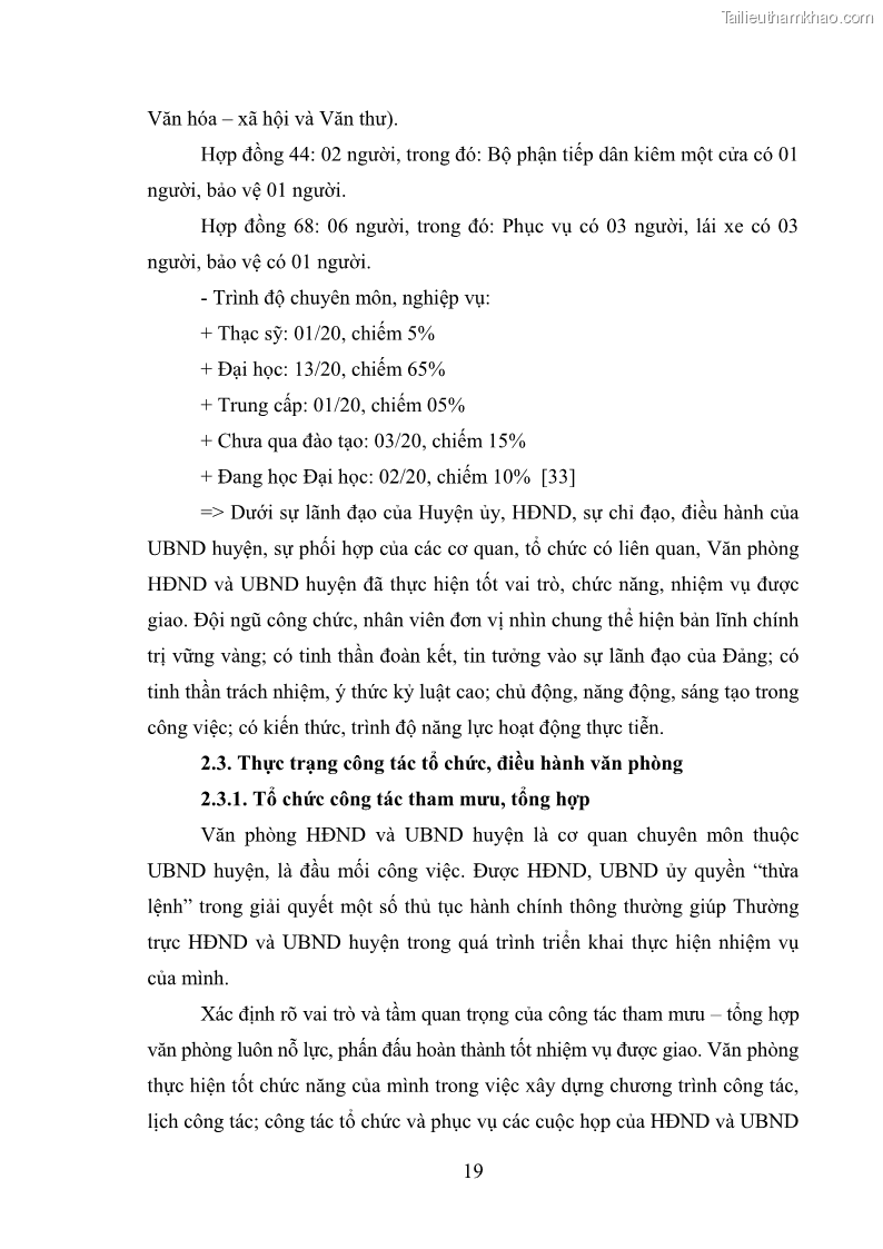 Khóa luận tốt nghiệp Nâng cao hiệu quả công tác quản trị văn phòng tại Văn phòng HĐND và UBND huyện Lộc Bình, tỉnh Lạng Sơn - 2 Trang 24