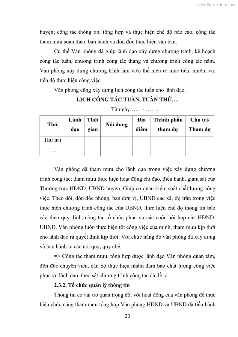 Khóa luận tốt nghiệp Nâng cao hiệu quả công tác quản trị văn phòng tại Văn phòng HĐND và UBND huyện Lộc Bình, tỉnh Lạng Sơn - 3 Trang 25