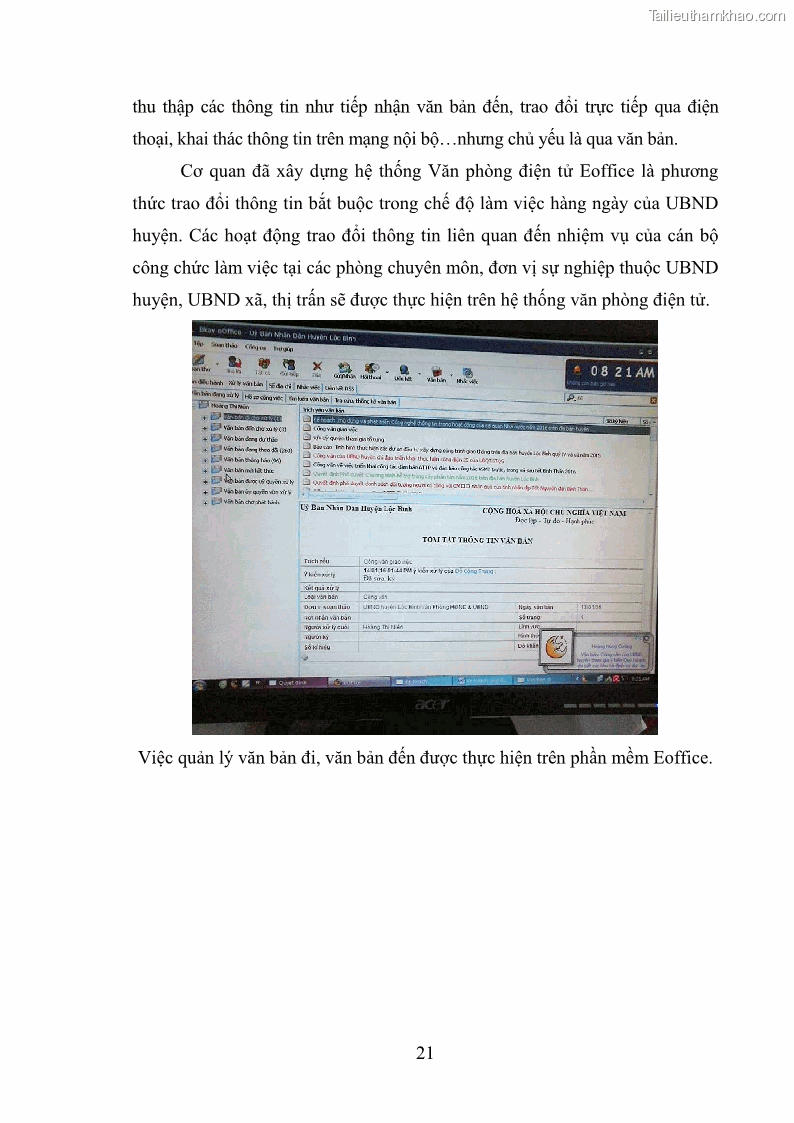 Khóa luận tốt nghiệp Nâng cao hiệu quả công tác quản trị văn phòng tại Văn phòng HĐND và UBND huyện Lộc Bình, tỉnh Lạng Sơn - 3 Trang 26