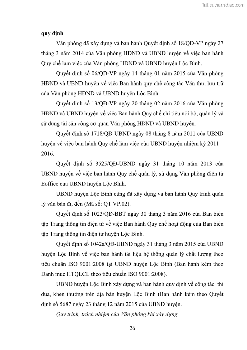 Khóa luận tốt nghiệp Nâng cao hiệu quả công tác quản trị văn phòng tại Văn phòng HĐND và UBND huyện Lộc Bình, tỉnh Lạng Sơn - 3 Trang 31
