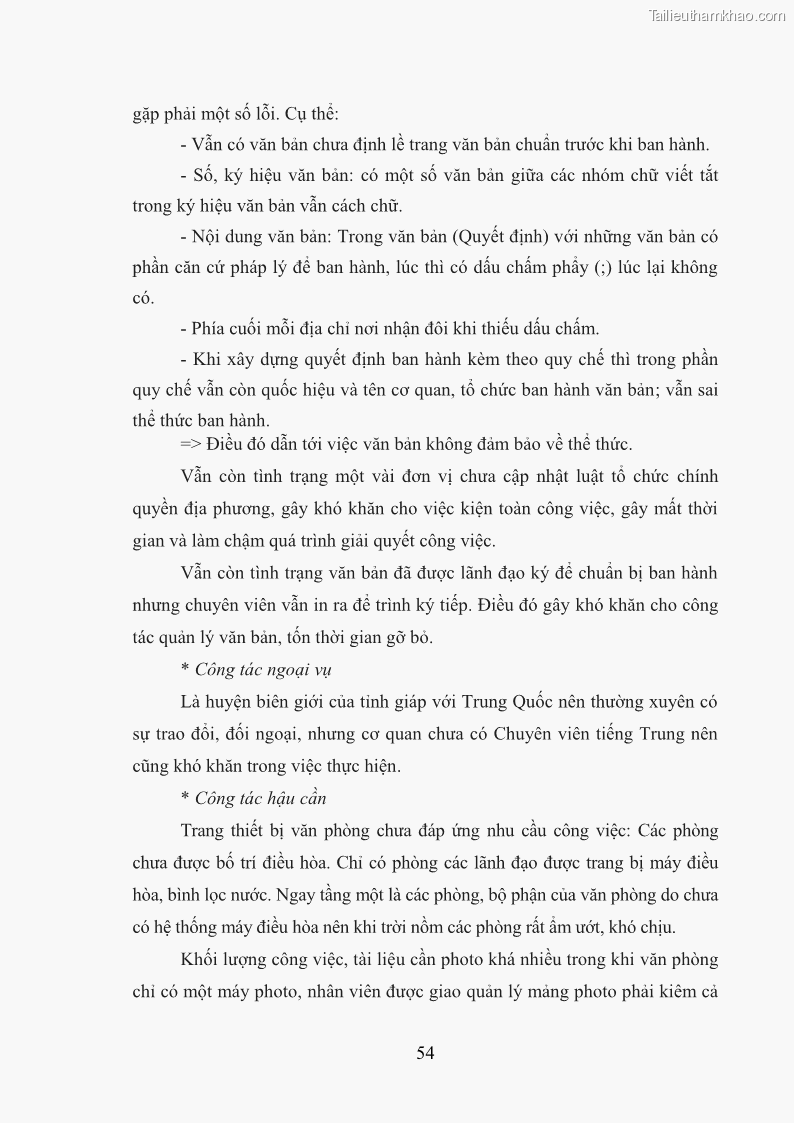 Khóa luận tốt nghiệp Nâng cao hiệu quả công tác quản trị văn phòng tại Văn phòng HĐND và UBND huyện Lộc Bình, tỉnh Lạng Sơn - 5 Trang 59