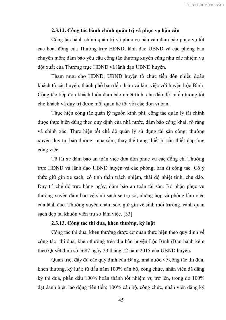Khóa luận tốt nghiệp Nâng cao hiệu quả công tác quản trị văn phòng tại Văn phòng HĐND và UBND huyện Lộc Bình, tỉnh Lạng Sơn - 5 Trang 50