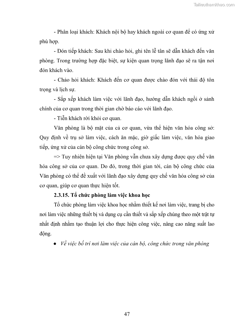 Khóa luận tốt nghiệp Nâng cao hiệu quả công tác quản trị văn phòng tại Văn phòng HĐND và UBND huyện Lộc Bình, tỉnh Lạng Sơn - 5 Trang 52