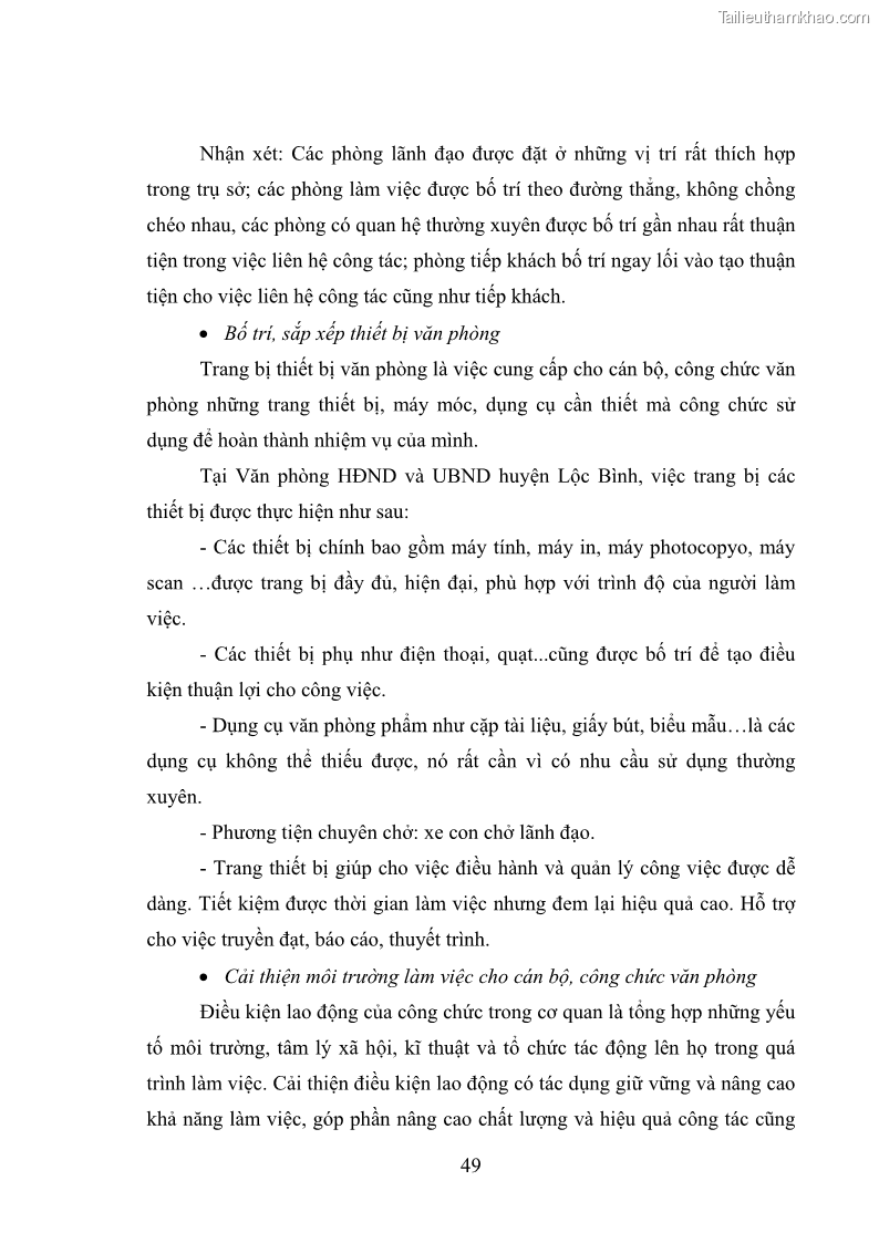 Khóa luận tốt nghiệp Nâng cao hiệu quả công tác quản trị văn phòng tại Văn phòng HĐND và UBND huyện Lộc Bình, tỉnh Lạng Sơn - 5 Trang 54